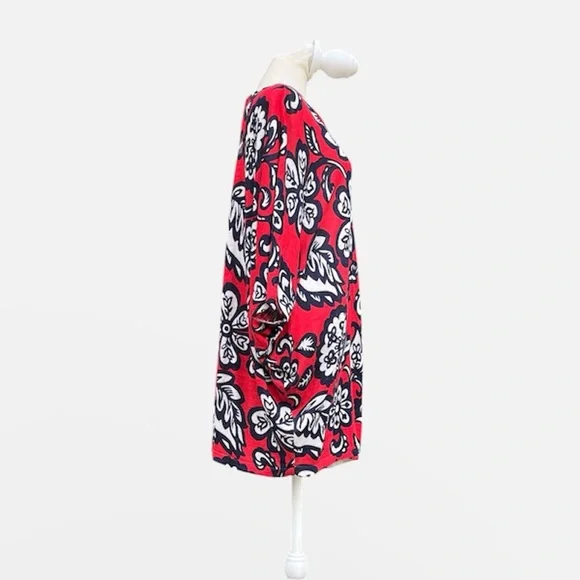 Boden Silk/Linen/Viscose “Botanical Flourish” Blouse in Red/Black/White Size L - Picture 2 of 9